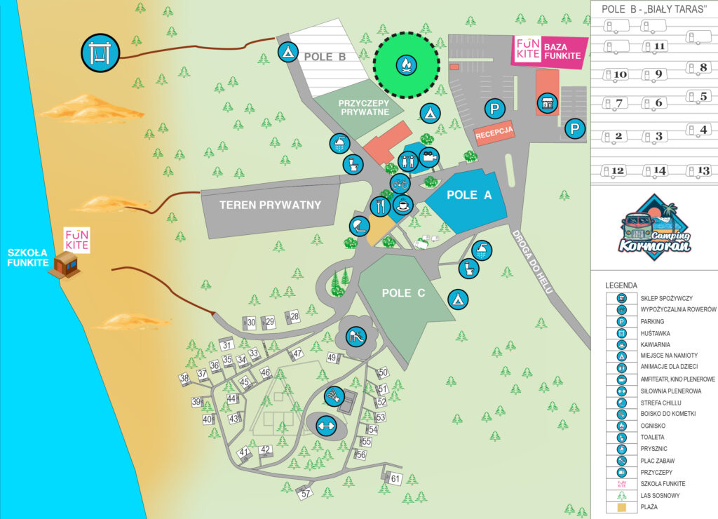 camping kormoran mapa